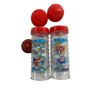 Vintage Playtex Drop In Original Nurser Bottle Holders 8 Oz Caps Airplane Design